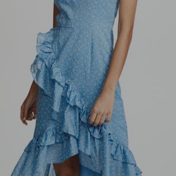 LOVESHACKFANCY... Maya Dress Dress A wrap-around ruffle and uneven hem....NWOT - Picture 8 of 8